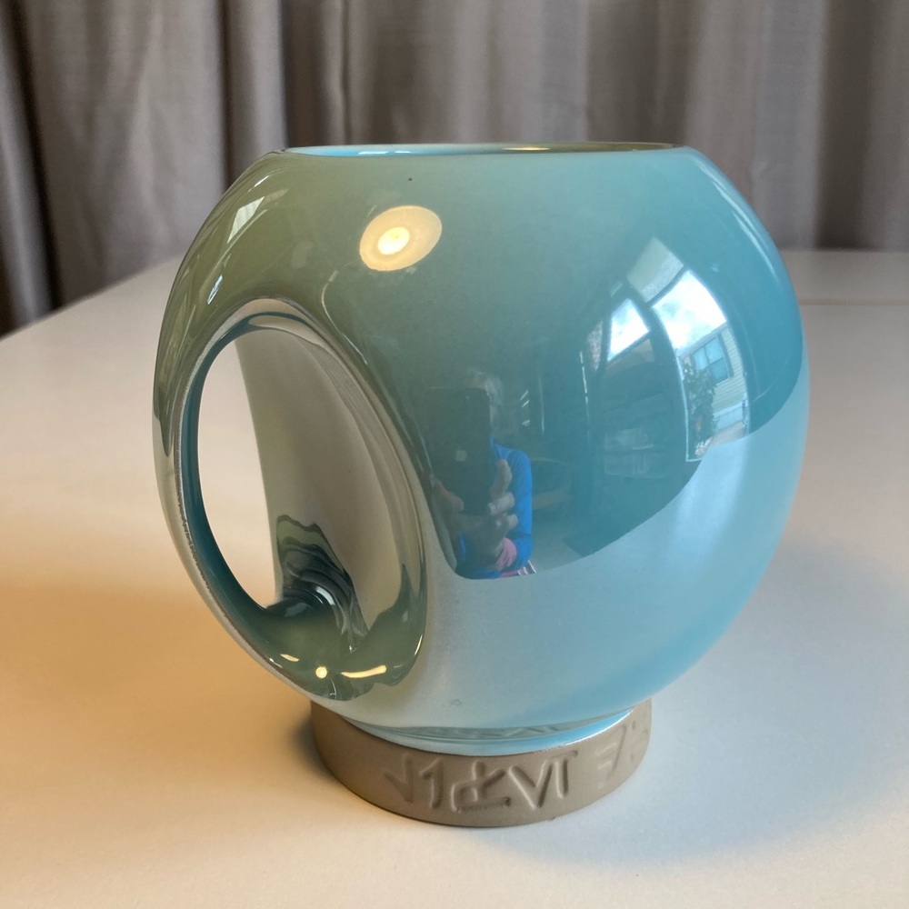 Disney Blue Round Ceramic Mug Star Wars Collector Stoneware Lucasfilm Souvenir